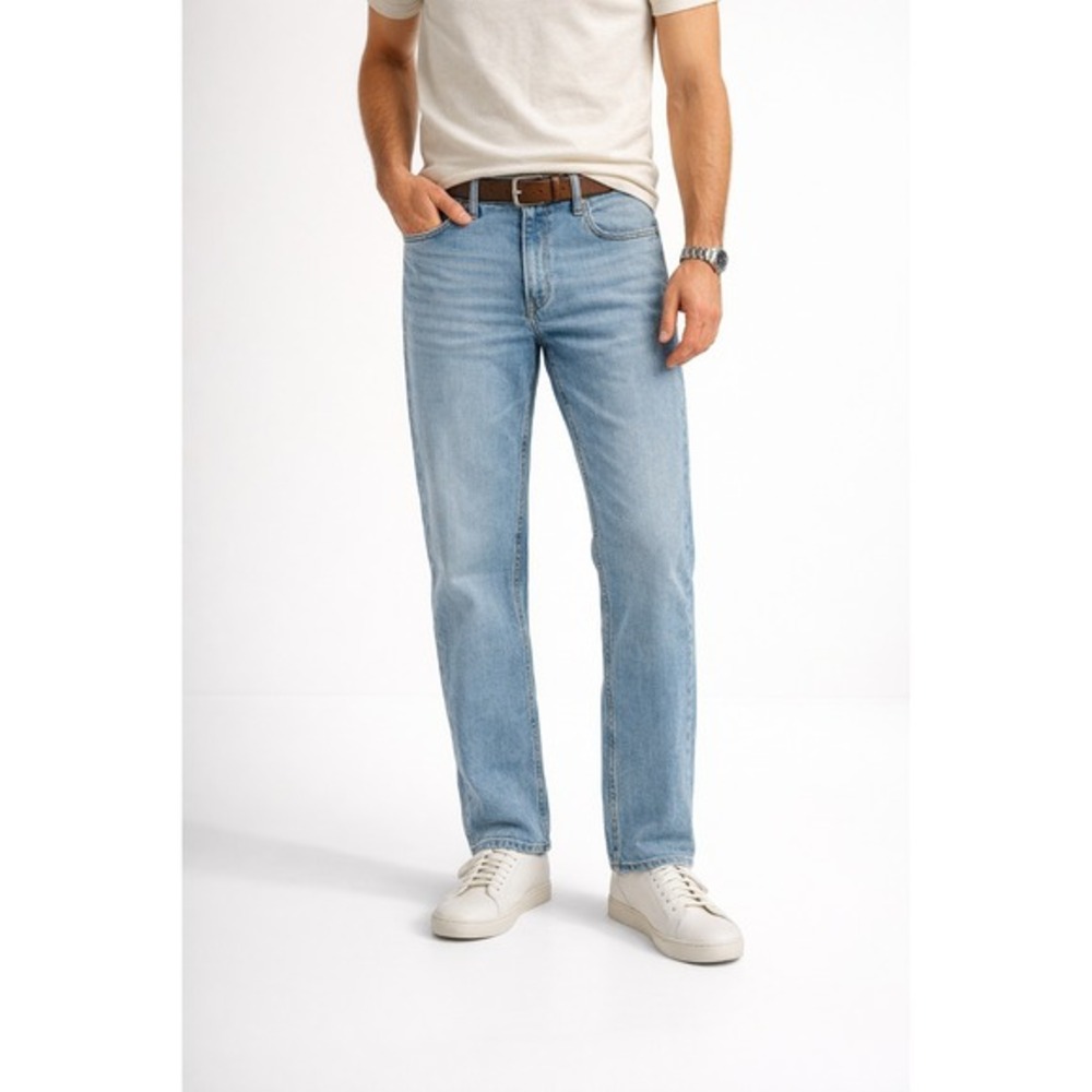 The Commons Relaxed‎ Fit Jeans Men 34x32 Light Wash Denim NWT